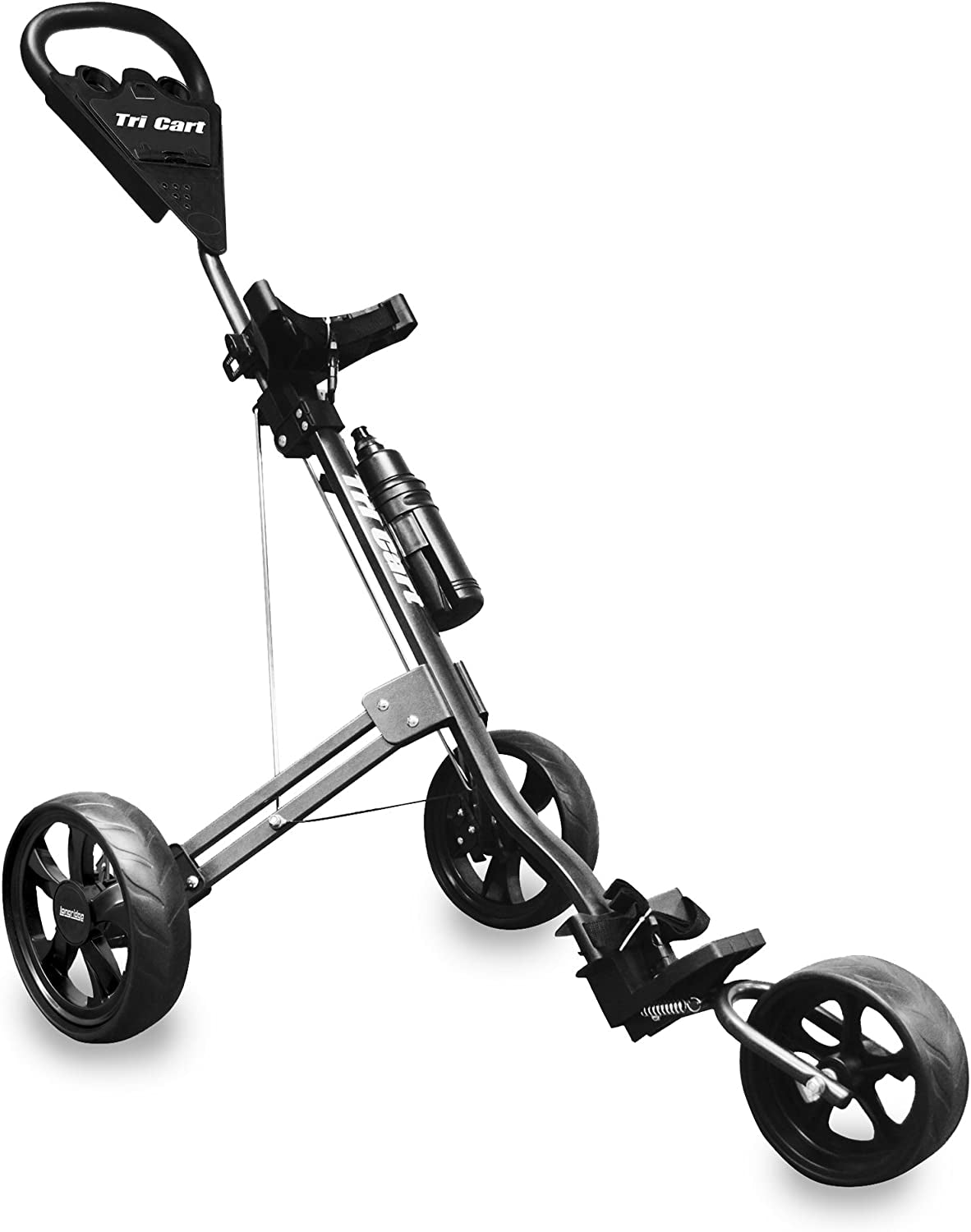2019 Golf Tri Cart 3 Wheel Mens Push/Pull Golf Trolley + Free Water Bottle