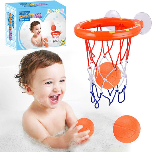 Bath Toy Fun Basketball Hoop & Balls Set for Boys and Girls Kid & Toddler Bath Toys Gift Set 3 Balls Included