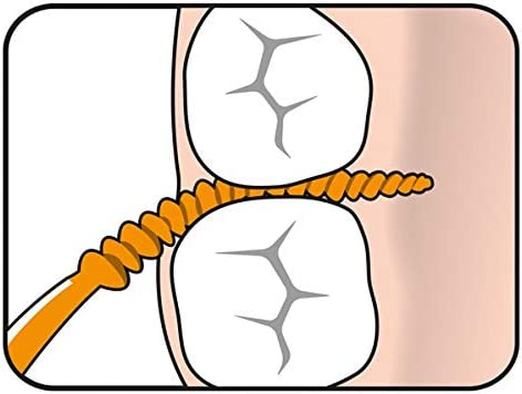 2 Pack X  Easy Pick Interdental Brushes Orange Size XS/S Pack of 36