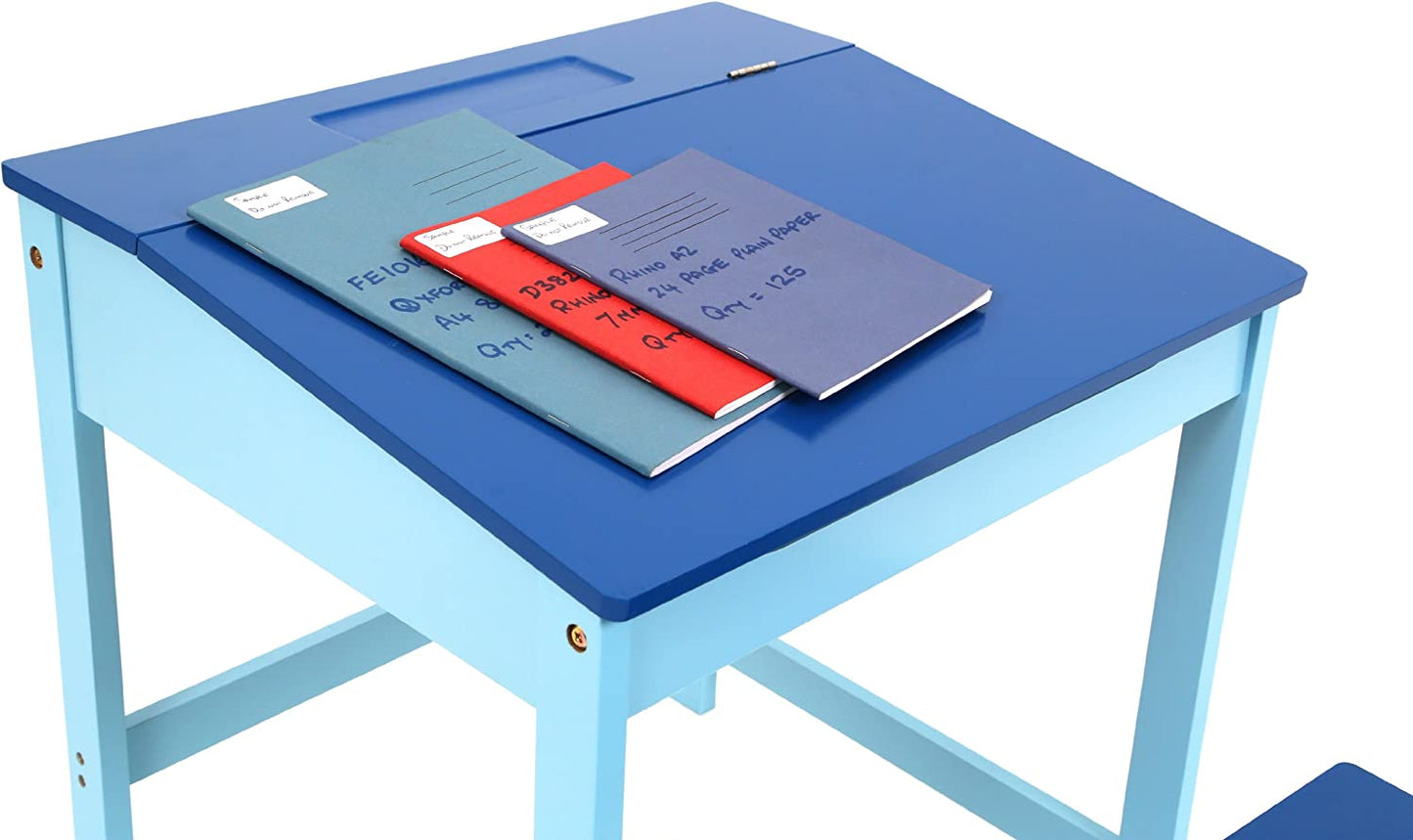 Children'S Desk and Stool Set - Blue