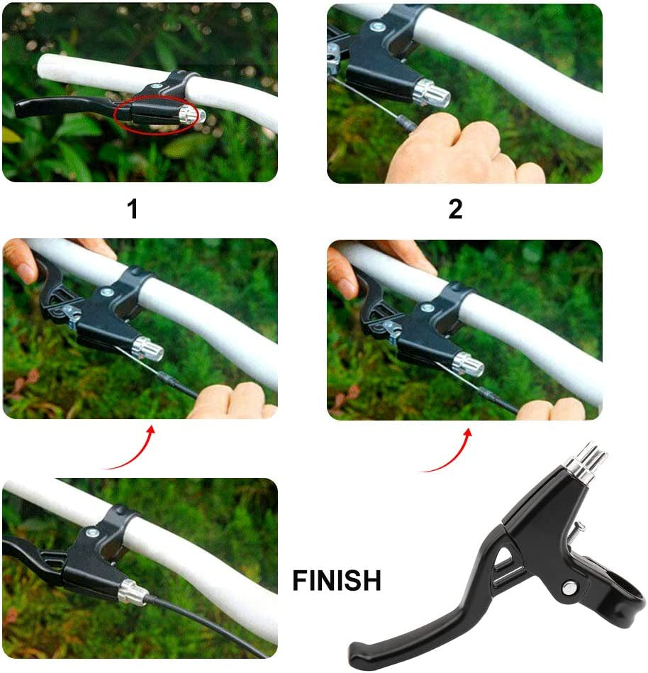 Bicycle Brake Levers Hand Brakes for Bicycles Bike, Aluminium Alloy MTB Bike Bicycle Cycling Brake Level Handles (Black)