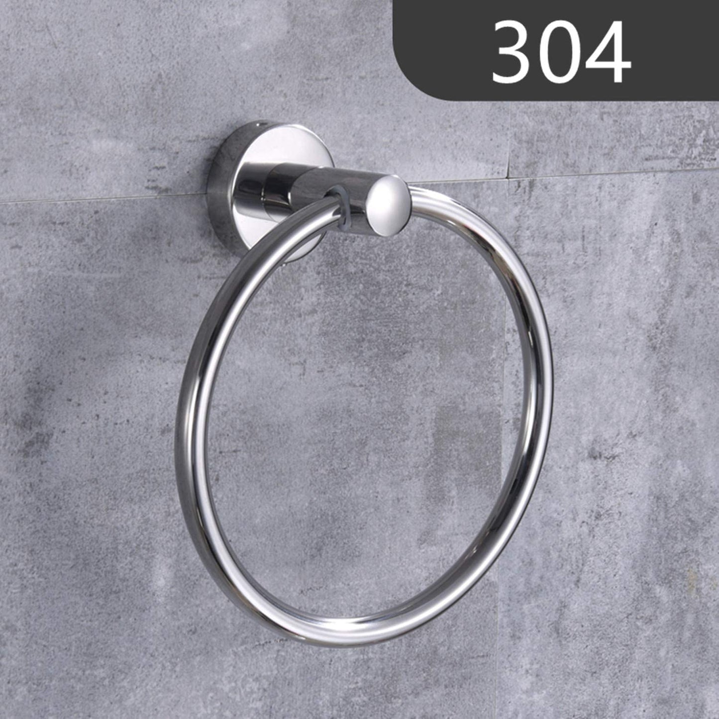 JXFSSY Stainless Steel Towel Ring - Bath Towel Holder Hand Towel Ring 6.29 In/16 Cm, Hanging Towel Hanger Bathroom Accessories Contemporary Hotel Square Style Wall Mount (Classic)