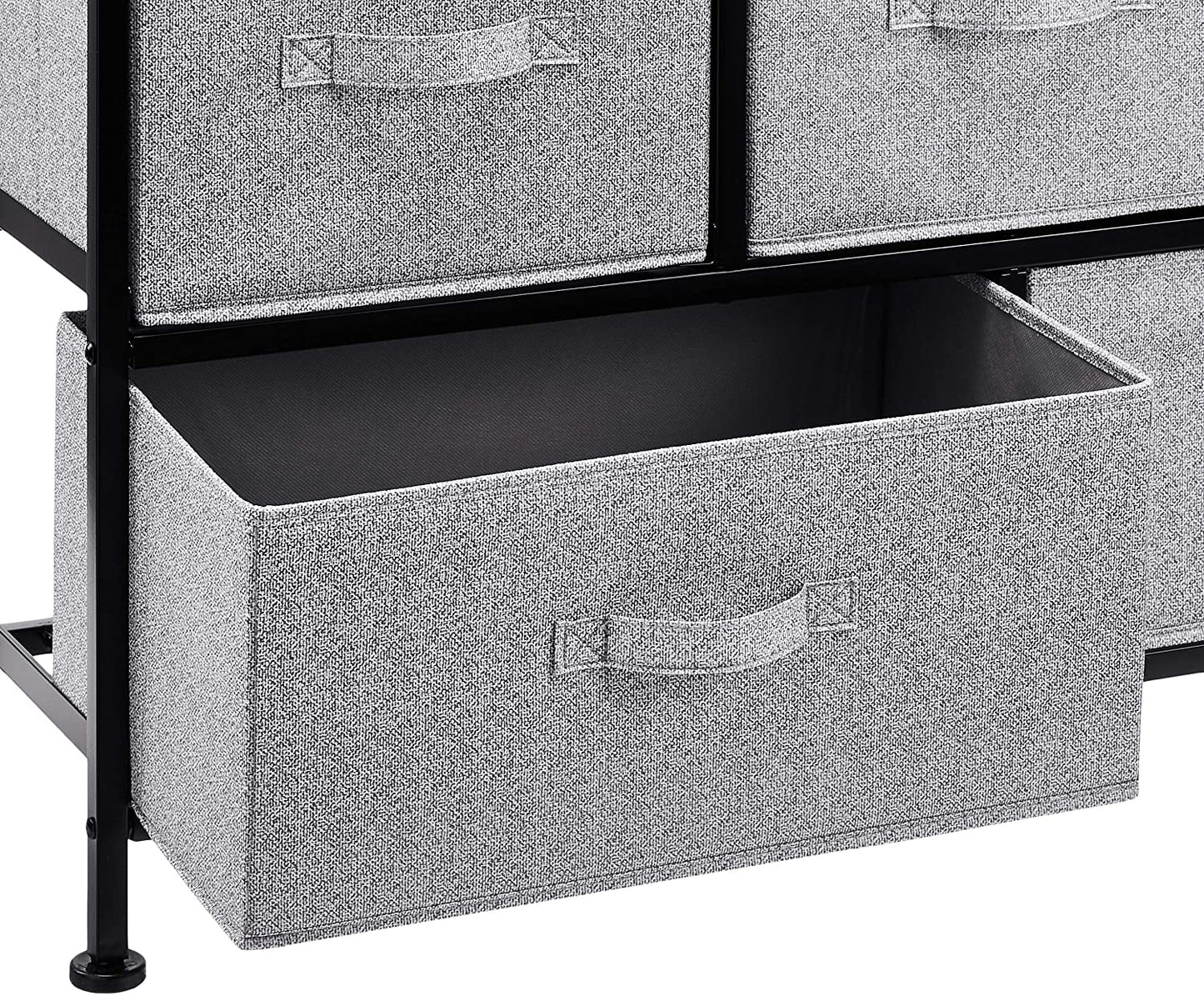 Extra Wide Fabric 5-Drawer Storage Organizer Unit for Closet, Black