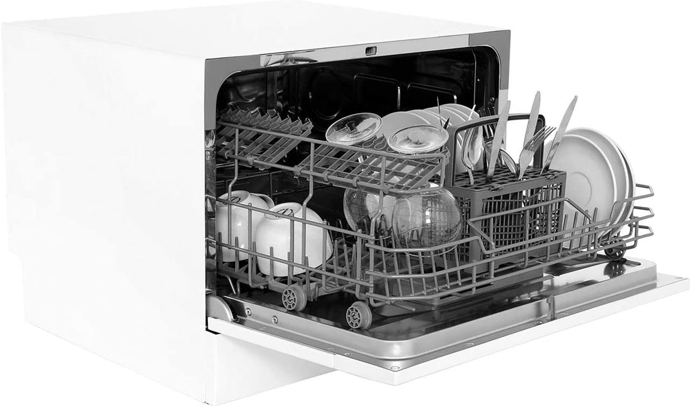 ZDM17301WA Freestanding Compact Dishwasher, 5.7 Liters, White, Noise Level: Decibels 52