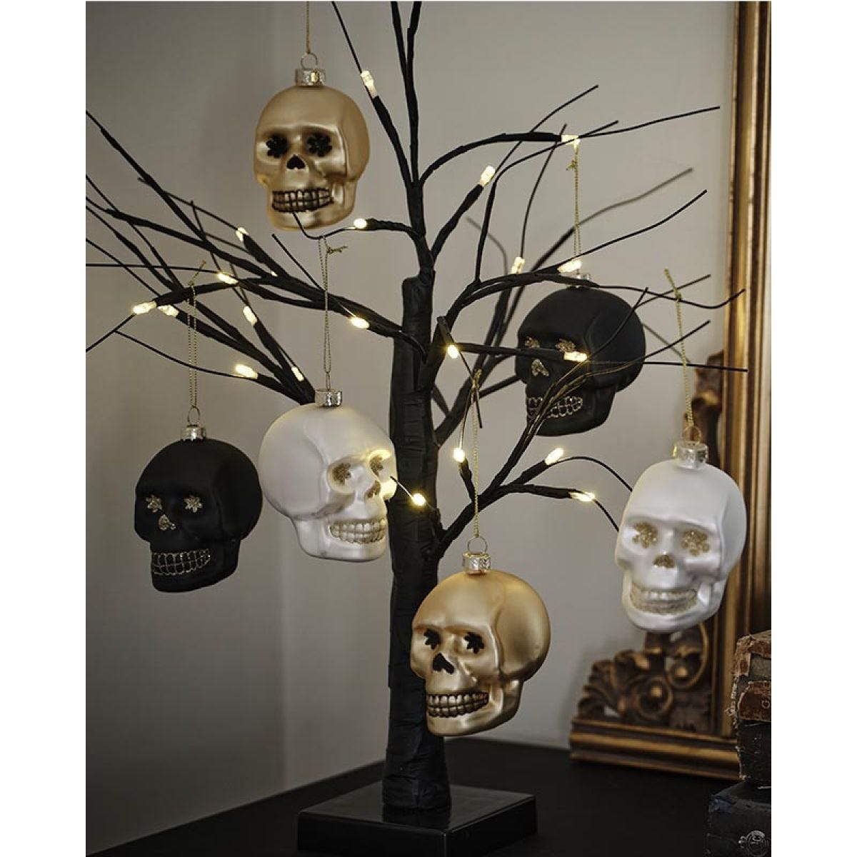 Skull Tree Decorations (3pk)